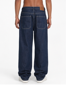 Pantalones de mezclilla Vintage para hombre APO, pantalones vaqueros informales de pierna recta holgados de moda de calle americana de verano sofisticados - Product Image 3