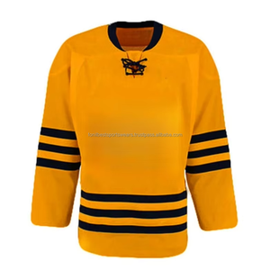 Maillot de hockey sur glace personnalisé en maille écologique blanc, col en V, manches longues, sublimé, respirant, 260g polyester, uniforme d'équipe pour hommes, OEM - Product Image 3