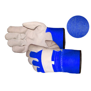 High Quality Cowhide Split <b>Leather</b> Working Gloves Hand Protection Heat Resistant Canadian Rigger Household Gloves Custom Logo - Product Image 2