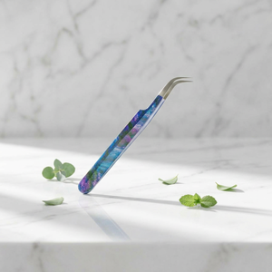 Pince à cils en acier inoxydable, antidérapante, à pointe incurvée, outil de pose de cils pour application professionnelle d'extensions - Product Image 4