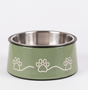 OEM Tazón para Perros de Acero Inoxidable Esmaltado Verde Salvia con Base Antideslizante, Plato para Comida y Agua para Cachorros, Gatos y Mascotas, Venta al por Mayor - Product Image 3
