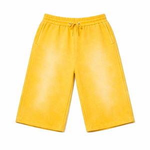 Custom Men Acid Washed Shorts Drawstring Screen Printed Summer Vintage Street Cotton Custom logo Men Acid Wash Shorts Customized - Product Image 6