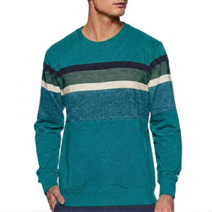 Sudadera de algodón 100% para hombre, cuello redondo, forro polar grueso, manga larga, patrón liso, bordado, teñido liso - Product Image 5
