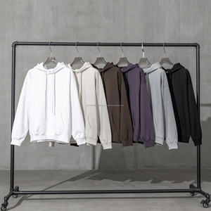 Sudaderas con capucha de algodón desgastado para hombre y mujer con logotipo personalizado en blanco de alta calidad Unisex - Product Image 2