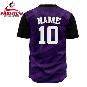 Maillots de baseball et de softball personnalisés pour hommes, vente en gros, impression sérigraphique, chemises 100% polyester, vêtements de baseball et de softball personnalisés - Product Image 4
