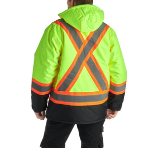 High Visibility Safety Waterproof Multi Pockets Reflective Tape Hi Vis Construction Windbreaker <b>Jacket</b> for <b>Worker</b> - Product Image 4