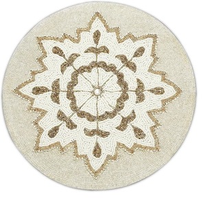 NOVA STAR CRAFT Handmade Glass <b>Seed</b> Beads Embroidered Placemats-Custom Design Color & Logo Buddhism Style Elegant Dining <b>Mat</b> - Product Image 4