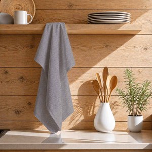 Serviette de cuisine en coton 100% personnalisable, couleur unie, avec taille et logo sur mesure, chiffon de nettoyage pour usage en cuisine - Product Image 1