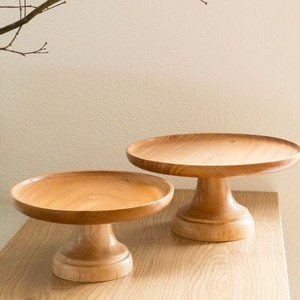 Présentoir à gâteaux rond en bois rustique pour boulangerie, café, maison – Plateau élégant pour desserts et fruits, décoration de table - Product Image 5