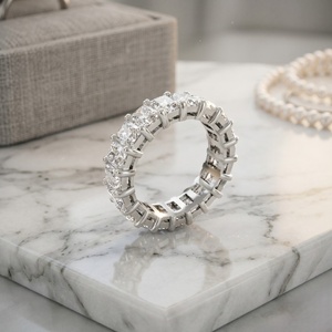 5.70CTW Radiant Cut Prong Set Eternity <b>Ring</b> - Product Image 3