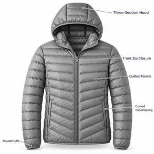 Chaqueta de Plumón Personalizada de Alta Calidad, Estilos Modernos, Talla Grande, Cálida y Cómoda para Invierno, Resistente al Viento y al Frío - Product Image 4