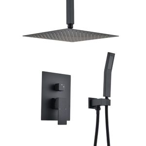 Sistema Doccia a Soffitto con Doccetta e Soffione da 16 Pollici per Bagni Moderni - Product Image 1