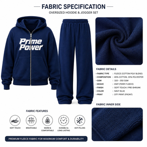 Conjunto de Sudadera con Capucha Oversize y Pantalones Jogger para Mujer, Estilo Urbano, Chándal Casual de Dos Piezas, Novedad 2026 al por Mayor - Product Image 6