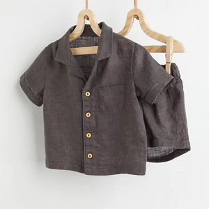 Ensembles de vêtements décontractés à manches courtes pour garçons, impression personnalisée, été - Product Image 4