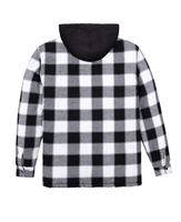 Veste en flanelle personnalisée pour homme, imprimé à carreaux, doublure polaire, manteau d'hiver à manches longues, col montant, vêtements de travail chauds pour l'extérieur