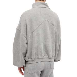 Sweat-shirt tricoté unisexe vintage personnalisé à col montant pour homme, en molleton de coton, avec col zippé 14 - Product Image 5