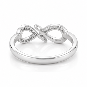 Anillo de Regalo de San Valentín con Moissanita Infinita, Plata de Ley 925, Corte Brillante Redondo, Anillo de Promesa de Boda Hecho a Mano - Product Image 3