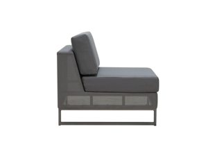 Sofá Moderno de Una Plaza, Cuadrado, Respaldo Firme, Relleno de Espuma, Tapizado en Tela, Patas de Metal, Sin Brazos, Mueble para Sala de Estar - Product Image 3
