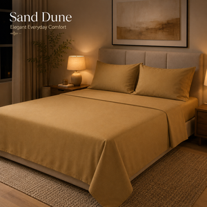 Export Quality Sand Dune 300TC Pure Cotton Solid Bedsheet for Bedrooms Hotels and Hospitality Use Soft <b>Comfortable</b> at Best Price - Product Image 5