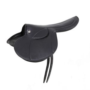 Sillín de Salto Inglés de Cuero Genuino con Media Montura de Aluminio Fundido a Presión, Solapa de 15 Pulgadas, para Exhibición y Entrenamiento, Duradero y de Primera Calidad - Product Image 1