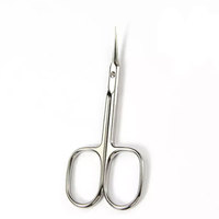Ciseaux à cuticules en acier durable à lame courbée, outils de beauté pour le soin des ongles incarnés et la manucure, ciseaux à pointe acérée et à pointe arrondie