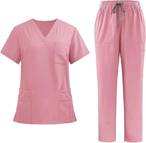 Polyester/Cotton Denim Scrub Uniform Lab <b>Coat</b> Type Wholesale High Quality Unisex Nursing Use Hospital Uniforms Best Quality - Product Image 3
