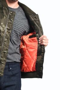 Venta al por mayor 2025 logotipo personalizado moda calle hombres chaqueta bombardero invierno grueso Casual MA-1 chaqueta recortada para hombres - Product Image 2