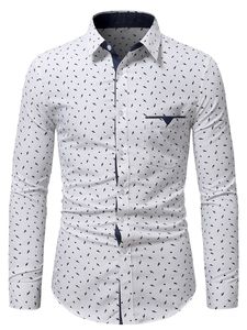 Chemise habillée homme automne à manches longues en satin doux, motif imprimé de qualité supérieure, respirante, décontractée et formelle, avec logo personnalisé - Product Image 3