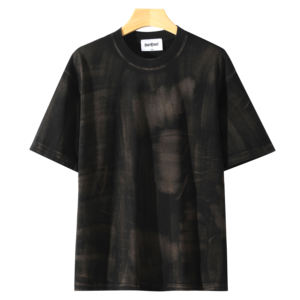 เสื้อยืดกราฟฟิตีพิมพ์ลายโลโก้แบบกำหนดเอง 260GSM ทรงหลวมสไตล์ลำลองสำหรับฤดูร้อน เสื้อสตรีทแวร์ - Product Image 4
