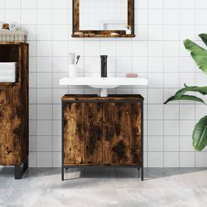 Mueble de Baño Mediano con Lavabo en Madera de Roble Ahumado para Muebles de Baño - Product Image 3