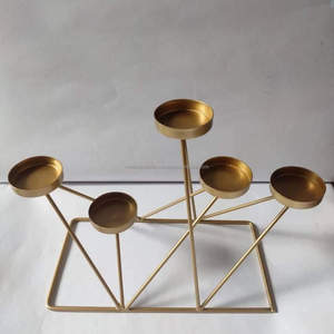 แหวนตั้งเทียนโลหะหรูหราทันสมัยสำหรับตกแต่งบ้านและใช้งานคริสต์มาส - Product Image 5