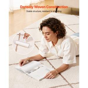 Tapis d'intérieur en peluche beige 8 x 10 pieds, épais, durable, à poils longs, résistant à l'usure, antidérapant, pour chambre à coucher - Product Image 5