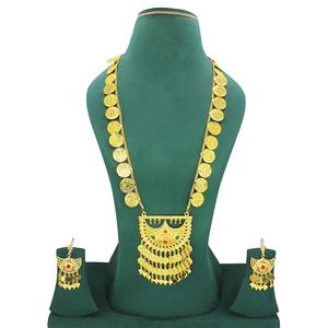 Conjunto de collar de joyería en forma de luna de flor hueca chapada en oro Conjunto de joyería de moda de Oriente Medio para mujeres y niñas - Product Image 6