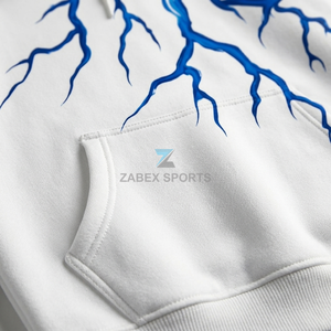 Sudadera con capucha completa para hombre, 100% algodón, OEM ODM Premium, con logotipo personalizado, forro polar grueso, ropa informal de invierno - Product Image 5