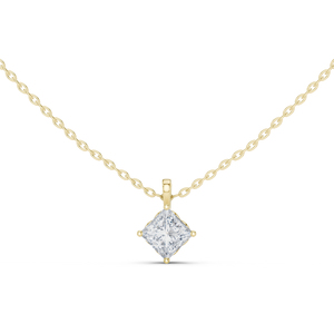 จี้เพชรเจ้าหญิงทองคำโรสโกลด์ 14K สำหรับผู้หญิง |   ชุดลำลองสำหรับใส่ทุกวัน |   เพชรที่เพิ่งเพาะเลี้ยง - Product Image 3