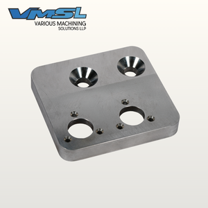 Plaque de montage en acier usinée CNC sur mesure, percée avec précision, pour brochage, pièces de machines industrielles - Product Image 2