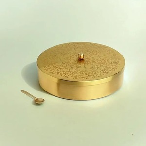Luxury Metal <b>Spice</b> <b>Storage</b> Box Decorative Lid Kitchen Masala Organizer Container for Herbs Seasoning Cooking Needs - Product Image 1