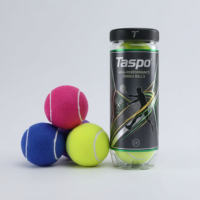 Balles de tennis en feutre de laine Taspo JD10060 Bulk 57% |   Ballons d'entraînement pressurisés à haute élasticité |   Logo personnalisé durable et respectueux de l'environnement