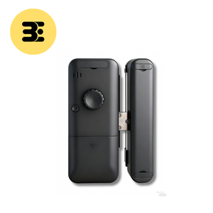 Cerradura de puerta sin llave con recordatorio de batería y antirrobo para puertas de vidrio, color negro - Product Image 2