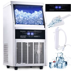 Macchina Professionale per Produzione Ghiaccio in Acciaio Inox 90/110LBS/24H con Funzione Autopulente - Product Image 1