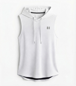Camiseta sin mangas con capucha para mujer, talla grande, cuello redondo, chaleco deportivo, color liso, camiseta informal para fitness, transpirable, ropa de mujer - Product Image 4