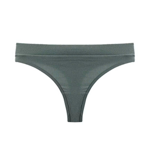 Premium GOTS OEKOTEX Certified Breathable Jersey Organic Cotton Womens G-String Panties Low MOQ Custom Logo Underwear OEM ODM - Product Image 2
