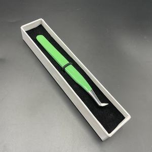 Haute Qualité Russe Volume Vert Couleur Extension De Cils Pince À Épiler En Acier Inoxydable Pointe Pointue Durable-Vente En Gros - Product Image 3