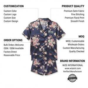 <b>Womens</b> Soft Button Front Silk Satin Breathable Casual Shirt Shorts Sleepwear Set Short Sleeve Two Piece Pajama <b>Lounge</b> <b>Suit</b> - Product Image 6