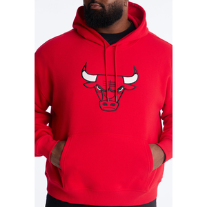 Sweat-shirt à capuche pour homme, coupe classique, logo Chicago, design uni, 100% coton molletonné, vêtement décontracté d'hiver, brodé, 430g, respirant - Product Image 3