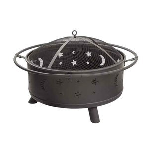 Barbecue et brasero d'extérieur en métal Skies Trader, chauffage de terrasse au gaz naturel avec grille de cuisson, écologique pour jardin, cour et camping - Product Image 1