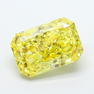 Diamant de laboratoire jaune vif de qualité supérieure, taille coussin, pierre précieuse non montée, certifiée radiant, pour joaillerie fine - Product Image 1