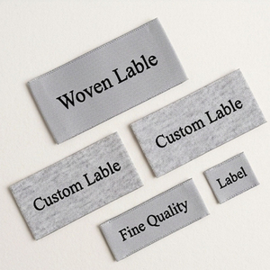 Custom Black Damask Neck <b>Labels</b> Personalised Woven End Fold <b>Label</b> <b>Name</b> Logo Clothes Collar <b>Sew</b> on <b>Label</b> for Clothing - Product Image 1