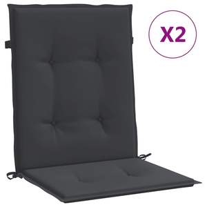 Juego de 2 Cojines Negros para Silla de Respaldo Bajo, Tela Oxford, 100% Poliéster, para Uso en Exteriores - Product Image 2