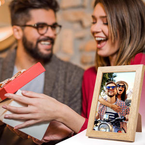 Cadre photo en bois contemporain, simple, élégant, fait à la main, en bois massif, qualité d'exportation, décoration de bureau et de table - Product Image 6